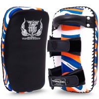 Top King TKKPL-CV "Lava" Тайские Пады Изогнутые Тайский Бокс Синий